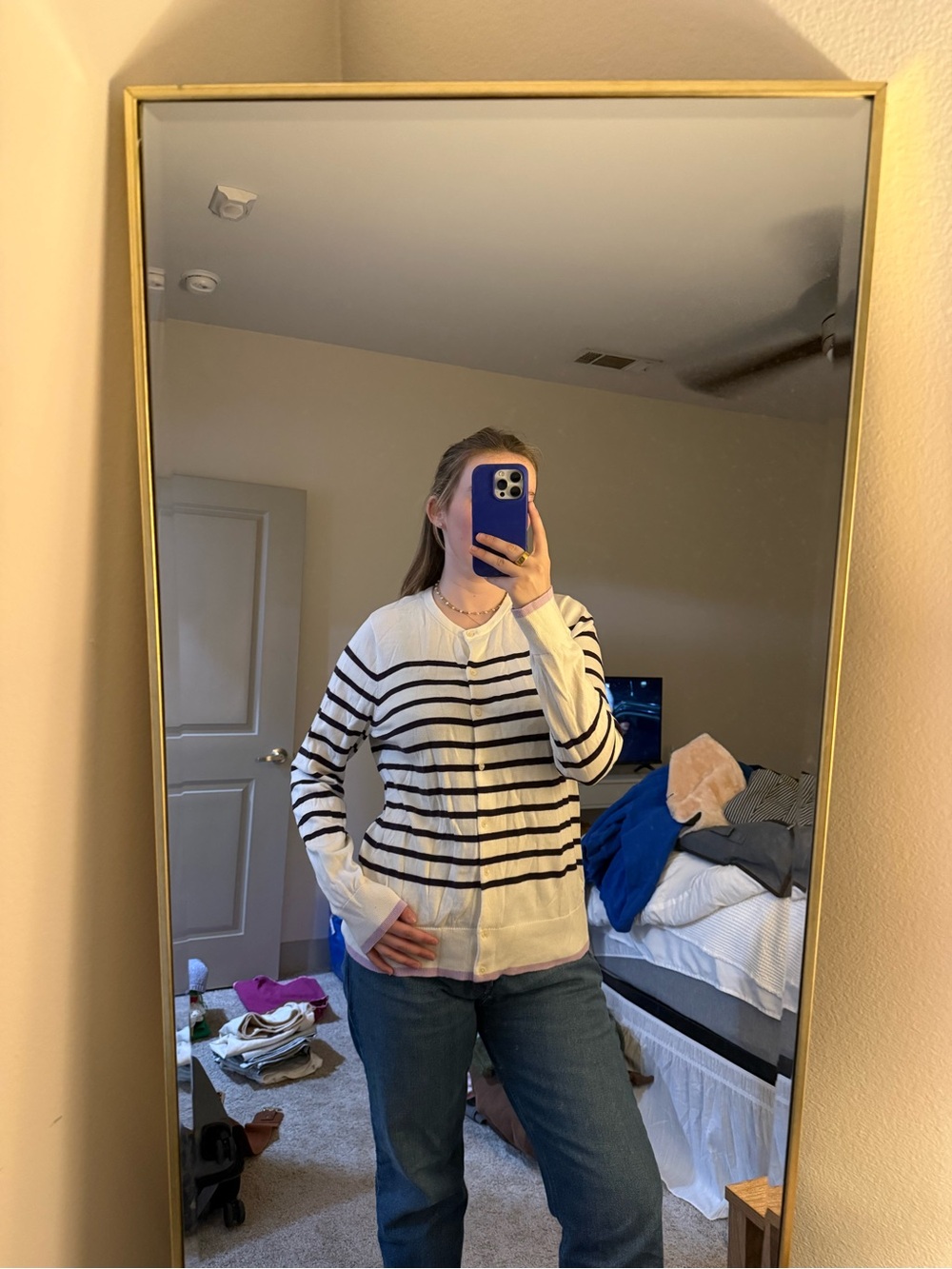 Land's End Supima Cotton Button Up Sweater